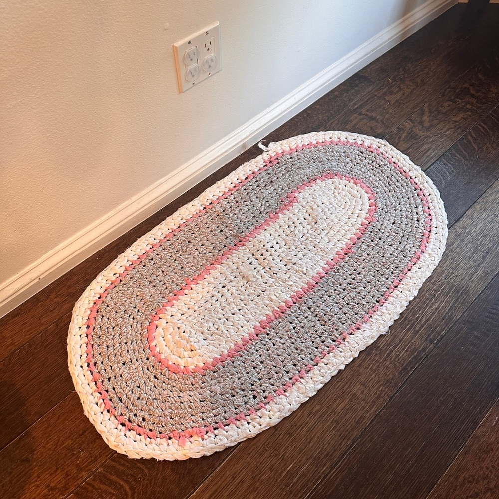 Handmade shabby chic rag rug
